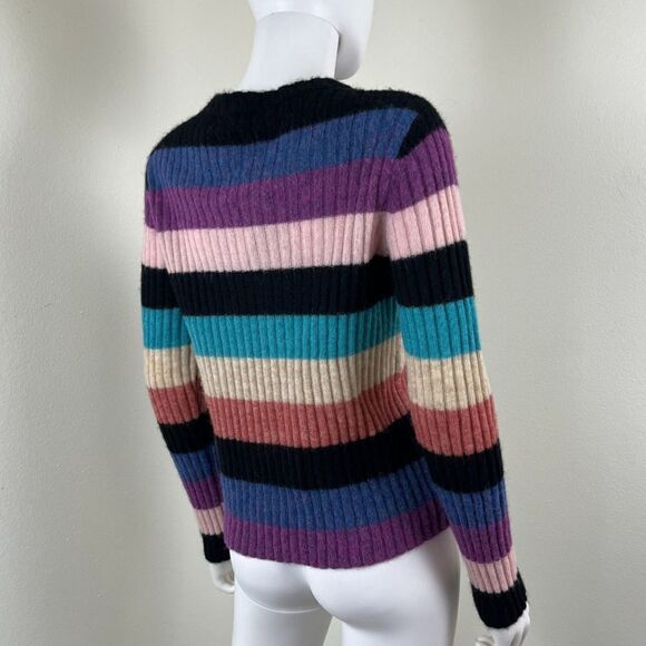 Rails Women Size S Kylie Stripe Rainbow Alpaca Wool Pullover Crew NEW Sweater - Picture 8 of 12